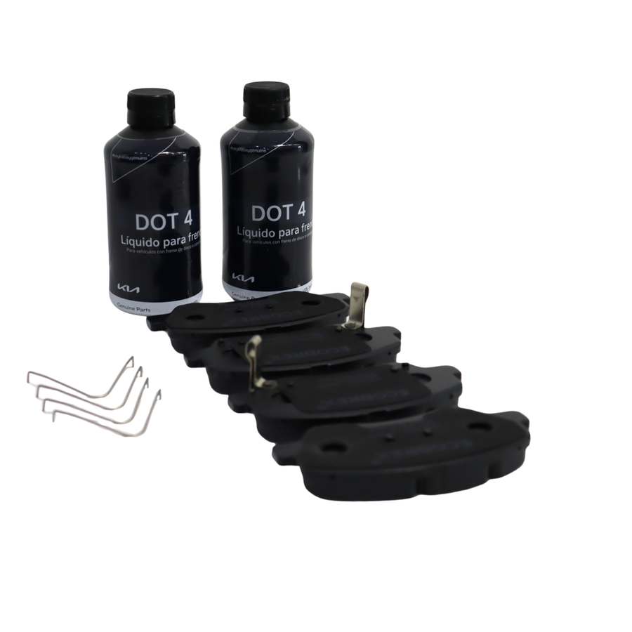 Kit pastillas delanteras RIO (modelo 2017 a 2023) + 2 liquido de frenos